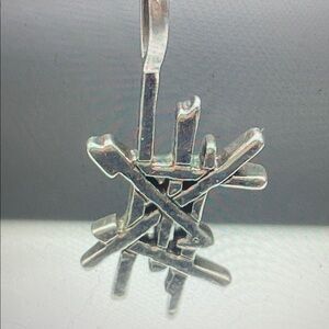 Abstract 925  Silver Pendant Necklace “Remember Me”  Haggai 2:8